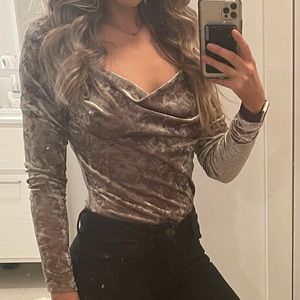 Abercrombie & fitch velvet blouse